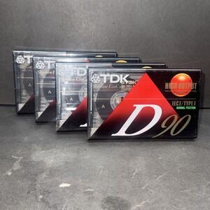 TDK D60 Blank Cassette Tape IECI/Type I High Output Sealed‎ New (with One Free)
